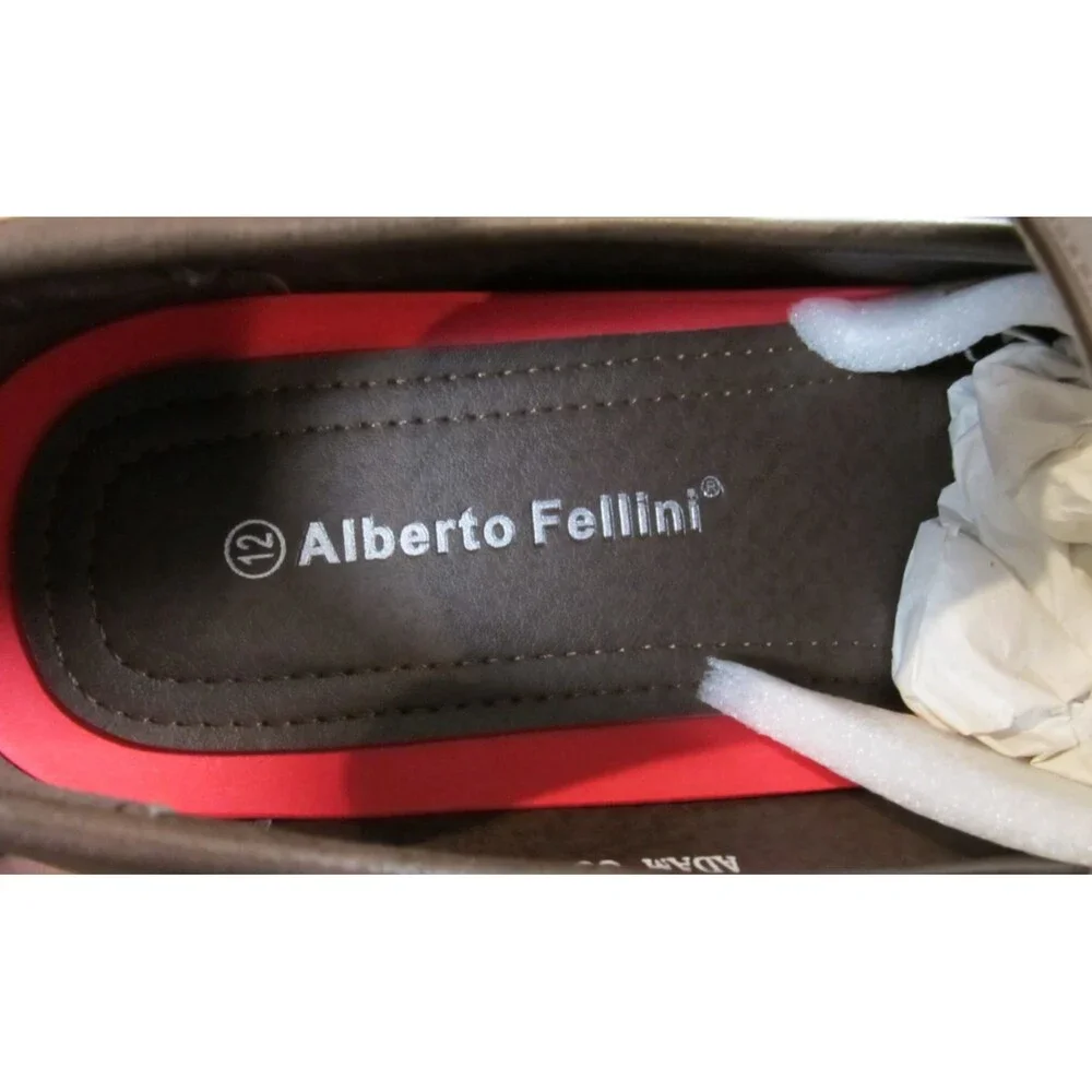 Alberto Fellini Men’s Slip‑On Loafers Size 12 Brown Horsebit Dress Shoes NIB